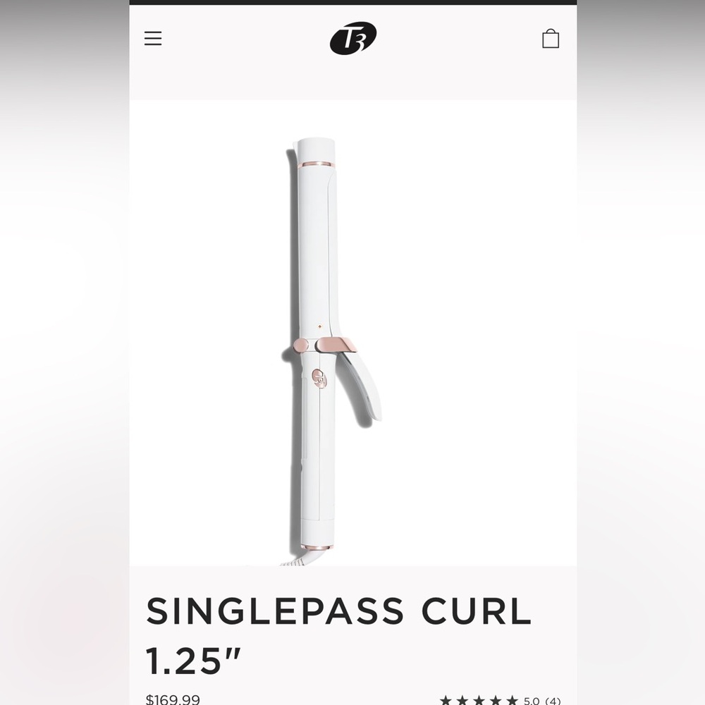 T3 Twirl Ceramic Curling Iron - White and Rose Gold